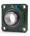 Two Pack UCF210-31 Pillow Block Bearings With 1-15/16 Inch Bore, Square Flange Mount, Solid Cast Iron Base, Self Aligning Chrome Steel