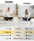 Comparison of aluminum ceiling curtain track vs plastic, showing components and installation differences for room divider use.