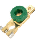 Battery Quick Disconnect Switch Top Post Kill Switch for Boat Car Truck RV Camper Tractor Vehicles in zinc alloy with green knob