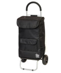 Collapsible Cooler Trolley On Wheels With Removable Insulated Bag For Tailgating Beers Beach Picnics And Grocery Runs Keeps Drinks Cold And Food Fresh 14x17x38 Inch Portable Ice Cart, front view with black fabric and handle.