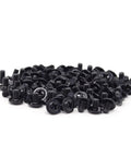 Heavy Duty M3x5 PC Mounting Screws For Case Assembly And Motherboard Secure Fastening With Phillips Round Head in matte black.