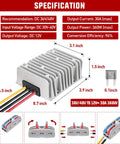 48V 36V To 12V Voltage Converter 360W 30A Regulator Step Down To 12V DC Waterproof And Dustproof Aluminum Shell specifications