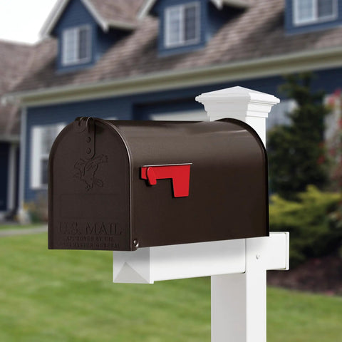 Badass Hammered Spray Paint In Sleek Dark Bronze Knocking Out Rust And Delivering All Weather Armor For Your Toughest Metal Wood Or Concrete DIY Builds That Never Quit on a mailbox.