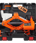 Electric Car Jack 3 Ton 6600 Lbs 12V Scissor Jack With Remote Control And Double Saddles in case with accessories