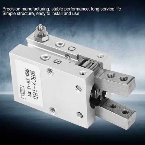 20mm Inner Diameter Wide Finger Parallel Pneumatic Gripper Air Operated With Industrial Cylinder for Robotics and manufacturing