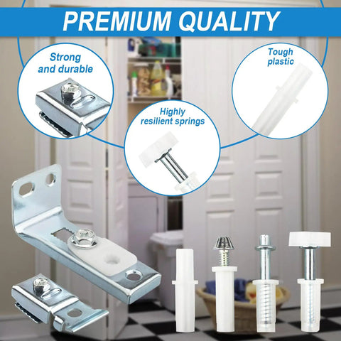 Bifold Door Hardware Repair Kit For Doors From One To One And Three Eighths Inches Thick Up To Fifty Pounds Includes Top And Bottom Brackets Pivots And Guide Wheel Two Sets Heavy Duty Stainless Steel And Nylon Parts