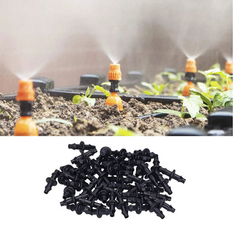 Super Easy Drip Irrigation Connectors And Repair Kit With 200 Pieces Of Soaker Hose Fittings For Garden Flower Pots And Lawn No Knots Needed black ABS fittings for 1/4 inch drip hose