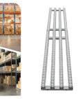 Foldable Gravity Conveyor 79 By 12 Inch Roller Conveyor Light Duty Unpowered Belt shown in warehouse setting, side view