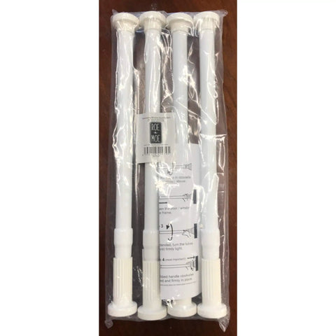 Four Pack Adjustable Telescoping Window Security Bars Extends From 17 To 27 Inches With Steel Tubes And Rubber End Caps