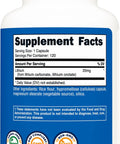 Bottle of Lithium Orotate 20mg Capsules, 120 Count, Vegan Gluten Free Non GMO, featuring supplement facts and certifications.