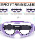 Over Glasses Safety Goggles With Anti Fog Lenses ANSI Z87.1 Protective Eyewear showing adjustable strap and 6.7-inch fit