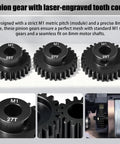 8mm Steel Pinion Gear Set 25T 27T 29T with laser engraved tooth count for 1/5 X Maxx RC model car alignment