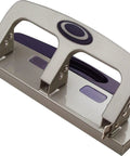 3 Hole Punch With Pull Out Chip Drawer, Handles Up To 20 Sheets, Metallic Silver Office Paper Punch, Durable Metal Construction