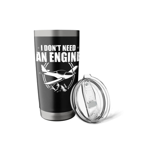 Glider Plane Humor Stainless Steel Insulated Tumbler For Aviation Geeks And Plane Nerds, Keeps Coffee Hot And Beverages Cold
