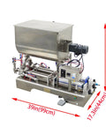 Badass Double Head Paste Filler Machine, Smooth Sailing Piston Packing Setup For Creams, Sauces, And Toothpaste, 100 To 1000 Ml Range, 110V Commercial Dispenser with steel housing.