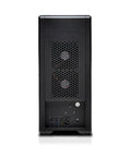 Back view of Kickass 48TB 8 Bay Thunderbolt 2 External Drive Rack with ventilation and ports for smooth 4K and 6K editing flows.