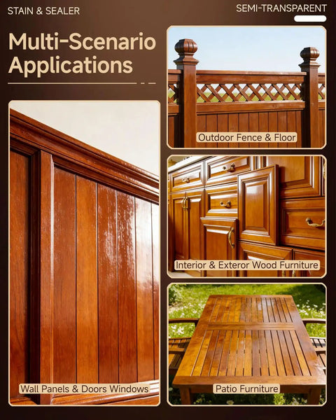 Real Talk Teak Wood Stain And Sealer In One With Built In Brush For Outdoor Deck And Fence Panels Deep Down Protection Blocks Scratches And Bad Weather Gives You That Snazzy New Look Every Single Day The Trusty 12 Oz Tin sweeps away messes on outdoor fence and floor, wood furniture, and panels.