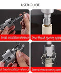 User guide for 2pc Dual Function Pipe Threader Tool Set For Pvc Pipe 1/2 Inch 3/4 Inch And 1 Inch Die with threading operations.