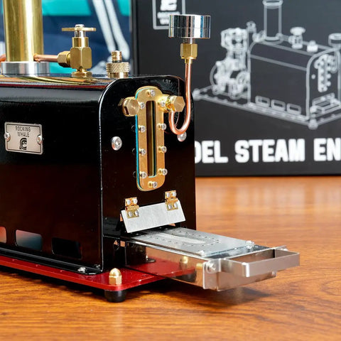 Mini Steam Engine Kit With Reversible Reciprocating Single Cylinder Live Engine And Copper Boiler For Steam Boat Collectors
