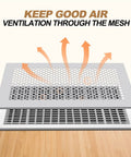 Baby Safe Silicone Floor Vent Covers For 4x10 Vents shown on wood floor demonstrating airflow through mesh