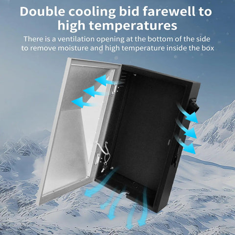 Ventilation design of Badass Replacement Charger Station Box For Cybervault Systems aids heat management for outdoor use.