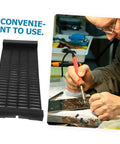 Anti Static Circuit Board Storage Rack And PCB Holder Stand For Safe Electronics Protection Essential Tool For Soldering And Repair Pro Grade Durable Slip Resistant PCB Display For DIY Tech Enthusiasts shown next to technician soldering a circuit board.