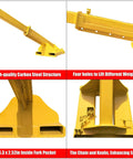 Heavy Hitter 4 Ton Telescopic Forklift Jib Boom Attachment With 8800 Lb Lift Capacity and Extendable Truss Arm detail view.