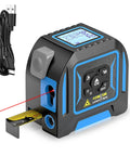 2-In-1 Laser Distance Meter And 16 Ft Tape Measure For Indoor Measuring Handy 130 Ft Range Quick Room To Hallway Checks Self Locking Tape Dual Mode Tool For DIY Projects And Precise Layouts, black with USB cable
