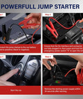 Cordless Portable Tire Inflator Air Compressor For Cars And Trucks Packs A Blistering 20000MAH Rechargeable Auto Pump step-by-step instructions.