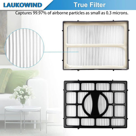 True filter components from Shark Navigator Replacement Filter Kit With 4 Foam Filters, 4 Felt Filters, And 2 Extra Filters For Zero-M Lift-Away Upright Vacuums Including ZU560 ZU561 ZD201 ZU562 ZU572 UV650