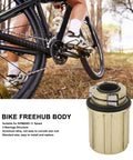 Freehub Body 11 Speed Aluminum Alloy With Two Bearings Replacement For Mountain And Road Bikes next to cycling scene