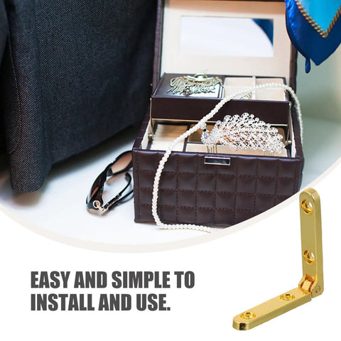Tough Zinc Alloy Jewelry Box Hinges 90 Degree Spring For Miniature Furniture And Wooden Boxes 10 Pack Rust Resistant And Quiet Close