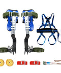 Beast Mode Tree Climbing Spike Gear With 5 Point Belt Straps Adjustable Lanyard Durable Stainless Steel Claws Non Slip Pedal