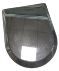 Round Slow Close Toilet Seat Crafted From Amethyst Druse Resin, sleek black finish, perfect for slam-free bathroom comfort.