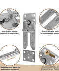Heavy Duty 6 Piece Sectional Sofa Connectors Pro Grade Metal Couch Fasteners with detailed spring and tooth plate design.