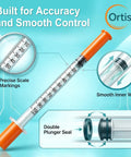 1 mL Pro Grade Fluid Transfer Tips For Lab Dispensing 31 Gauge Five Sixteenth Inch Long Eight Millimeter Individually Sealed Pack Of 100 For Clean Consistent Delivery And Accurate Measurements. Tip with precise scale markings and smooth inner wall