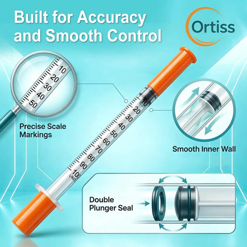 1 mL Pro Grade Fluid Transfer Tips For Lab Dispensing 31 Gauge Five Sixteenth Inch Long Eight Millimeter Individually Sealed Pack Of 100 For Clean Consistent Delivery And Accurate Measurements. Tip with precise scale markings and smooth inner wall