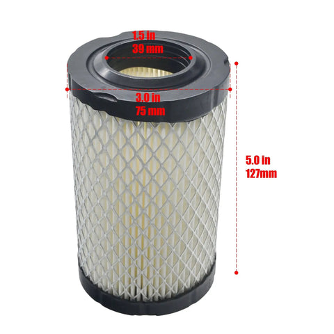 Dimensions of air filter from Carburetor Replacement Kit For Craftsman 42 Inch Riding Mower Lawn Tractor 14.5 To 21 HP Engine
