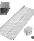 Built Tough 5 Inch Aluminum Gutter Guards 20 Pack 80 Ft Total DIY Leaf Shields For Rain Gutters showing gutter cover and screws
