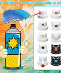Dope Precision Spray Nozzle Kit Fits Montana And Most Cans, 10 Piece Graffiti Tool Set showing various replacement caps for spray cans.