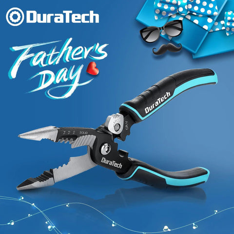 Five In One Wire Stripper And Crimping Tool With Needle Nose Pliers For Electricians 8 Inch Heavy Duty on Father's Day theme