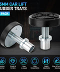 Heavy Duty 4 Pack Two Post Car Lift Pads Compatible With 35mm Shaft Screw Up Adjustable Lift Arm Grips Lock Down Tight Shop Grade Rock Solid Garage for vehicle safety.