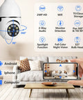 User controlling Smart Indoor Pan Tilt WiFi Dome Cam with 360 Degree Tracking AI Human And Pet Recognition via smartphone app