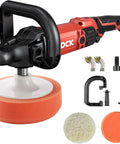 7-Inch Buffer Polisher With 8 Speed Settings 600-3500 RPM Detachable Handle Soft Start 1250W 12 Amp Motor with pads and accessories