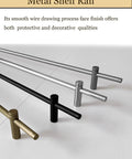 12 Inch brass finish metal shelf guard rail set, multiple colors shown, designed for shoes, racks, and displays with no slip fence.