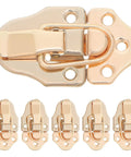 Premium 6 Pieces Golden Metal Box Hasp Lock Toggle Latches For Wooden Cases And Storage Boxes Quick Install Heavy Duty 6 gold toggle latches