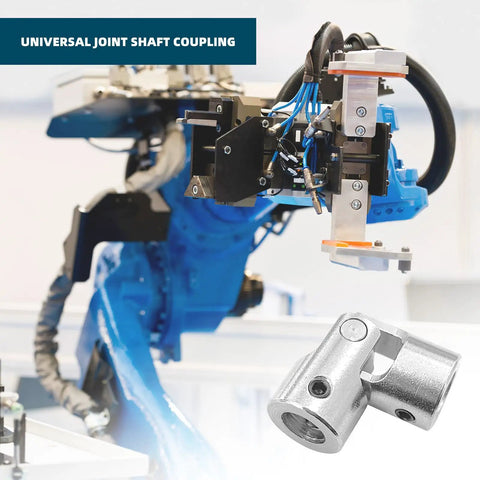Beefy 8Mm To 8Mm Universal Joint Shaft Coupling Set with rotatable metal motor connector in RC car robot crawler setup