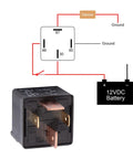 4 Pin Car And Truck Relay Socket Kit With Harness, Heavy Duty 12V DC SPST Normally Open Relay, 80A High-Current Automotive Relay Socket, 4-Wire Plug, JD2912-1H-12VDC Compatible, Pack Of 2; 12V wiring diagram and relay