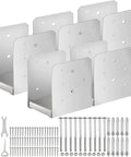 Beefy 6x6 Post Base Set Of 5 Stainless Steel Post Anchors With Adjustable Brackets For 6x6 Wood Posts Inner Size 5.71 By 5.2 Inches