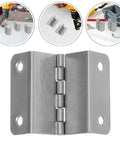 Stainless Steel Folding Butt Cabinet Hinges With Silent Operation And Adjustable Functionality 4 Pack 180 Degree Swing